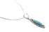 Southwest Turquoise Opal Inlay Sterling Silver Snake Chain Necklace Set JX129149